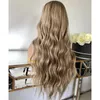 Koronkowe Peruki 200 Gęstość Maszyna Ludzka Włosy Made Half For Women Blonde Ombre Highlight U Część Remy Peruvian