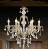 Chandeliers Mini Dining Room Cognac Crystal Lighting E14 Led Hanging Light Antique For Bedroom Vintage Cafe