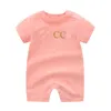 High quality Designer Rompers + Label Newborn full moon gift Infant Baby Boys and girls Fashion Letter Jumpsuits NEW Baby Clothes 100% cotton Brand Kids Romper box