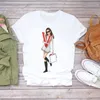 T-shirts femininas primavera verão desenhos animados estilo anos 90 filha mãe mãe mãe roupas gráficas t-shirt top senhora impressão feminino t-shirt feminina