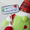 DHLグリンチクリスマスプラシュのおもちゃ動物ルドルフフェイスレス人形立っているポーズ人形ホームショッピングモールウィンドウ装飾