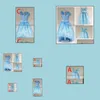 Bebek Giyim Bebek, Çocuk Annelik Prenses Külkedisi Mavi Kelebek Dantel Kızlar Uzun Örgün Elbiseler Parti Elbise Bırak Teslimat 2021 RSAJD