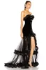 Ocstrade runway moda maxi longo vestido de bandagem mulheres sexy strapless preto bodycon noite festa 210527