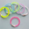 Light Up Acrylic Bubble Bracelet LED Lights Flashing Beads Bangle Wedding Birthday Party Wristband Circles with Batteries Glow in Dark Tiktok G56A6M3