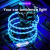 5A Flowing Colors LED GLOW USB-oplader Type C-kabel voor Android Micro USB-oplaadkabel voor Samsung Ladingskabel