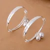 2pcs Children Baby Girls Boys Toddlers Adjustable Size 925 Sterling Silver Bracelet Fashion Jewelry FS99 Bangle307T