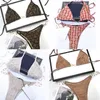 Sexy Damen-Bikini-Set, Designer-Badeanzug, voll mit Buchstaben bedruckte Badeanzüge, weicher Sling-Split-Badeanzug zum Schwimmen
