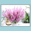 Fiori decorativi ghirlanda di forniture festive Garden6 Colore Lavanda artificiale 12 teste 51 cm/20 pouquet fiore in schiuma per il matrimonio