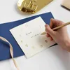 Cartes de vœux 1pcs Carte de remerciement en feuille d'or haut de gamme avec enveloppe et autocollants Business Blue Conference Gift Message Note Party Decor