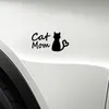 13 cm * 6.7cm Cat Mom Car adesivo engraçado decalque de vinil decoração prata preta