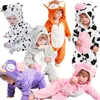 Bebê macacão inverno kigurumi leão traje para meninas meninos toddler animal macacão animal infantil roupas pijamas crianças macacões ropa bebes 211229