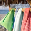 Towel 100% Cotton Beach s With Tassels Large Bath Swimming Surf Sport Outdoor Travel Camping Shawl Gym Pool Blanket 210728