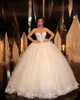 Dubai Árabe ASO EBI Plus Size Bola Vestido Vestidos de Noiva Vestidos De Noiva Sweetheart Tiered Tule Sweep Train Expostos Desperdício Espartilho Vestido de Novia