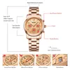 Megir Ladies Watch Chronograph Quartz Watche Top Brand Luxury Rose Gold Wristwatch Relogio Feminino 2057 2106165835362