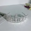 Forseven Luxe Bruids Tiara Ronde Patroon Design Hoofdband Handgemaakte Rhinestone Zirkoon Crown Trouwjurk Haaraccessoires JL