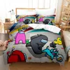 Ensembles de literie enfants mignon dessin animé ensemble avec taie d'oreiller couette 2/3 pièces housse de couette pour enfants literie lit impression maison Textile décor