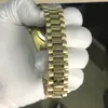 Top Watch Men Daytate Automatyczne 18 -karatowe złoto szafirowe szklane męże ze zegarków ze stali nierdzewnej