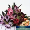 Decorative Flowers & Wreaths 9 Peonies Silk Rose Artificial Fake Fashionable Home Supplies Table Ornament Furnishing Decoration1 Factory price expert design