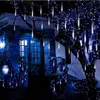 Strings Christmas Lights LED Meteor Shower 30CM 8 Curtain Festoon Light Fairy Decorations 2022 Year