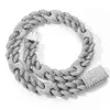 Collar de cadena de hombres cubanos de hielo de 20 mm, joyería de lujo de circonio cúbico AAA, moda hip-hop, regalos Q0809