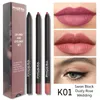 3pcs läppfodral eyeliner penna set vattentät matt läppstift fuktgivande konturpinne penna smink verktyg öga kosmetiska pennor