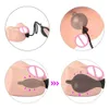 Massage Items Soft Silicone Inflatable Anal Dildo Butt Plug Dilator Anus Massager Sexyy Toy for Women Men Gay Black Pump Vagina Extender