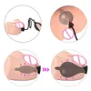 Massagem Itens Silicone Silicone Inflável Anal Dildo Butt Plug Dilator Anus Massager Sexyy Brinquedo Para As Mulheres Homens Gay Black Bomba Vagina Extender