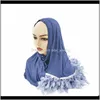 Chapeaux, Gants Mode Aessoriesfashion Femmes Écharpe Mince Châles Wraps Lady Solide Femme Hijab Étoles Long Foulard Tête Foulards Fs99 Drop Deli