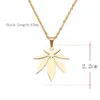 Stainless Steel Necklace For Women Man Maple Leaf Choker Pendant Engagement Jewelry