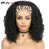 Dreadlock Wig de faixa da cabeça Black Afro Cabelo Curado Twist Twist Resistente a Fibras Síntéticas Partemo Diário para Mulheres Factorais