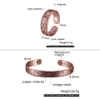 Magnetic Pure Copper Jewelry-Set Regulowany Bransoletka Pierścień Vintage Kwiat Zdrowie Energia Arthrety Projekt biżuterii dla kobiet Men 210720