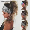 Новые Bohemia Style Chiffon Оголовье Женщины Женщины Yoga Wash Face Спортивные Волосы Растягивающиеся Широкие Голова Упачка Цветочные Волос Аксессуары