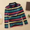 2023 Pullover a maniche lunghe di primavera e autunno T-shirt coreano polo in vaso di 100-170 cm Big Kids