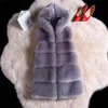 Winter teddy jas bont van kunstmatige eco warme vest vrouwelijke mouwloze dames jassen faux koreaanse mode kleding 210817