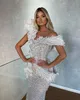 Plus taille 2022 arabe aso ebi sirène scintillant robe de mariée sexy