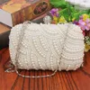 pearl wedding hand clutch bag