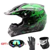 Мотоциклетные шлемы Зеленый шлем Casco Moto Off Road ATV Dirt Bike Downhill DH Capacete Очки для мотокросса