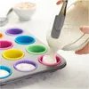 Silicone Muffin Gâteau Cupcake Coupe Gâteau Moule Cas Ustensiles De Cuisson Maker Moule Plateau Cuisson Jumbo DH8567