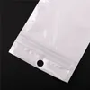 Bolsa de embalagem de jóias de plástico branco com furo de caçador auto selagem zíper bolsa para alimentos