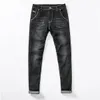 2020 neu Mode Männer Jeans Slim Fit Elastische Bleistift Hosen Khaki Blau Grün Farbe Baumwolle Marke Klassische Jeans Männer Dünne jeans X0621