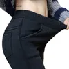 Rihschpiece Plus Größe 6XL Samt Leggings Frauen Jeans Hosen Fleece Hohe Taille Dicke Jeggings Warme Push-Up Hosen RZF1543 211215