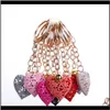 Aessories20Pcs/Lot Wholesale Hollow Heart Fashion Charm Cute Purse Bag Pendant Car Keyring Chain Ornaments Gift Keychains T200804 655 Drop D