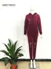 Gym kleding 2022 dames mode solide kleur sport suit pak pullover blouse verbrande bloem tweedelig