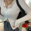 Sexy manga longa mão de malha de malha moda feminina feminina top zipper mulheres cardigans camisola casual blusa fino blusas mujer 12381 210521