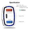 35W 7A 3 Ports Car Charger Type C And USB Charger QC 3.0 With Qualcomm Quick Charge 3.0 Technology For Mobile Phone GPS Power Bank Tablet P