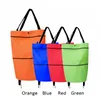 Storage Bags Shopping Trolley Bag Portable Oxford Foldable Tote Reusable Grocery Food Organizer Vegetables With Wheels Rolling Cart