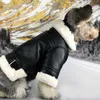 Kış Kişilik Köpek Giyim Moda Rahat Pet Deri Ceket Açık Sıcak Köpek Mont Hip Hop Punk Evcil Hayvanlar Outerwears