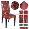 Ceintures Textiles Maison Jardinspandex Imprimé Er Élastique Chaise De Salle À Manger Sliper Protecteur De Siège Extensible Amovible Ers Noël Gifs1 Drop Delive