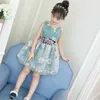 Summer Girls Dress 12 Abbigliamento per bambini Abito da festa per bambina 9 Abiti moda per studenti 8 Bambini 7 anni Abito ricamato Q0716