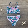다채로운 인쇄 Bikinis 활 어린이 수영복 수영복 여자 비키니 세트 Biquini Infantil 2-8 년 어린이 수영복 290